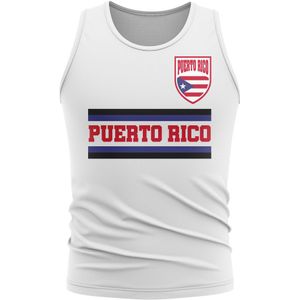 Puerto Rico Core Football Country Sleeveless Tee (White)
