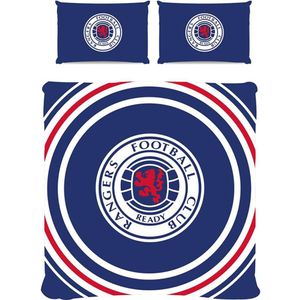 Rangers FC - Puls - Bettwäsche-Set wendbar (Einzelbett) (Königsblau/Weiß/Rot)