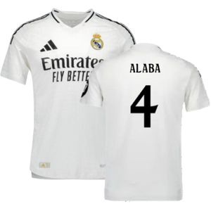 2024-2025 Real Madrid Authentic Home Shirt (Alaba 4)