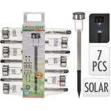 Pro -Gartengarten Solarlamp 360 mm Edelstahlset von 7 Teilen
