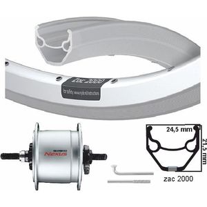 KGS -Vorderrad 28 Zoll (622) Naafdynamo RB 6 V 2,4 W Rim Silber