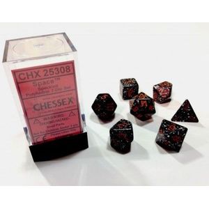 Dobbelstenen Space Speckled Polydice (7 stuks)