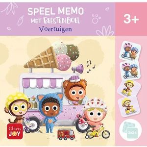 Speel Memo met Beestenboel - Voertuigen (3+)