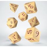 Dobbelstenen Classic RPG Dice Set Beige/Burgundy (7 stuks)