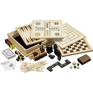 Philos Houten Spellen Verzameling 10 Medium - Klassieke spellen voor 1-10 spelers vanaf 6 jaar