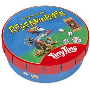 999 Games TinyTins Regenwormen - Dobbelklassieker in miniformaat voor 8+ jaar, 2-7 spelers, +/- 20 minuten speeltijd