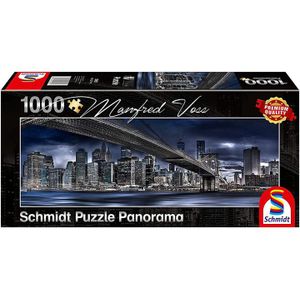 New York, Dark Night - Panorama Puzzel (1000)