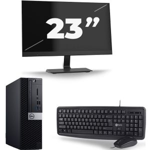 Dell Optiplex 7070 SFF - Intel Core i7-8e Generatie - 16GB RAM - 512GB SSD - Windows 11 + 1x 23 inch Monitor