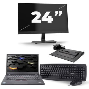 Lenovo ThinkPad T460s - Intel Core i5-6e Generatie - 14 inch - 8GB RAM - 256GB SSD - Windows 11 + 1x 24 inch Monitor
