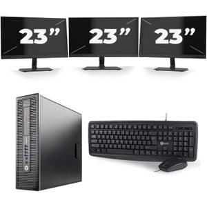 HP EliteDesk 800 G2 SFF - Intel Core i5-6e Generatie - 8GB RAM - 240GB SSD - Windows 11 + 3x 23 inch Monitor