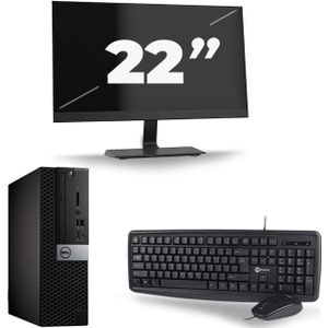Dell Optiplex 7050 SFF - Intel Core i7-6e Generatie - 16GB RAM - 480GB SSD - Windows 11 + 1x 22 inch Monitor