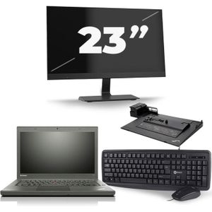 Lenovo ThinkPad T450 - Intel Core i5-5e Generatie - 14 inch - 8GB RAM - 240GB SSD - Windows 11 + 1x 23 inch Monitor