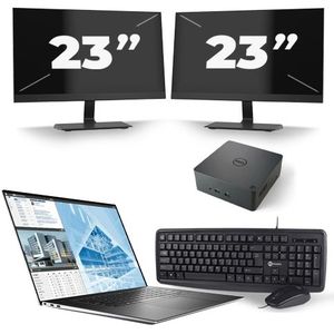Dell Precision 5550 - Intel Core i7-10e Generatie - 15 inch - 16GB RAM - 512GB SSD - Windows 11 + 2x 23 inch Monitor