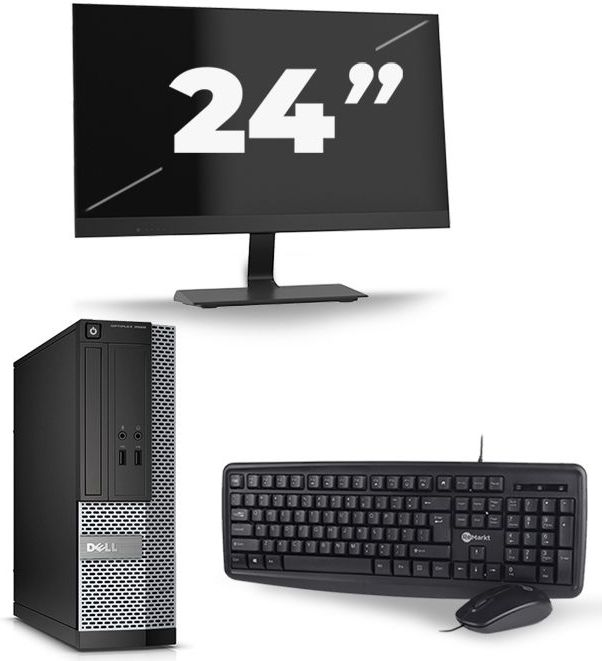 Dell Optiplex 3020 SFF - Intel Core i5-4e Generatie - 8GB RAM - 256GB SSD - Windows 10 + 1x 24 inch Monitor