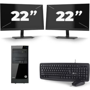 HP Elite 7300 Micro Tower - Intel Core i7-2e Generatie - 16GB RAM - 480GB SSD - Windows 10 + 2x 22 inch Monitor