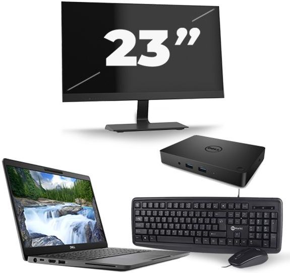Dell Latitude 5300 - Intel Core i5-8e Generatie - 13 inch - 16GB RAM - 480GB SSD - Windows 11 + 1x 23 inch Monitor