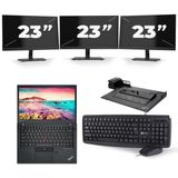 Lenovo ThinkPad T470s - Intel Core i7-7e Generatie - 14 inch - 16GB RAM - 512GB SSD - Windows 11 + 3x 23 inch Monitor