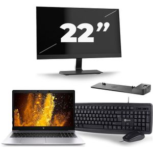 HP EliteBook 850 G6 - Intel Core i5-8e Generatie - 15 inch - 16GB RAM - 512GB SSD - Windows 11 + 1x 22 inch Monitor