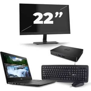 Dell Latitude 3490 - Intel Core i3-7e Generatie - 14 inch - 8GB RAM - 256GB SSD - Windows 11 + 1x 22 inch Monitor