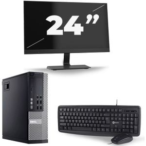 Dell Optiplex 990 Desktop - Intel Core i7-2e Generatie - 16GB RAM - 512GB SSD - Windows 10 + 1x 24 inch Monitor
