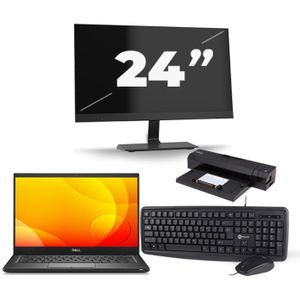 Dell Latitude 7390 - Intel Core i5-8e Generatie - 13 inch - Touch - 16GB RAM - 480GB SSD - Windows 10 Home + 1x 24 inch Monitor
