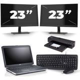 Dell Latitude E5530 - Intel Core i3-3e Generatie - 15 inch - 8GB RAM - 240GB SSD - Windows 10 + 2x 23 inch Monitor