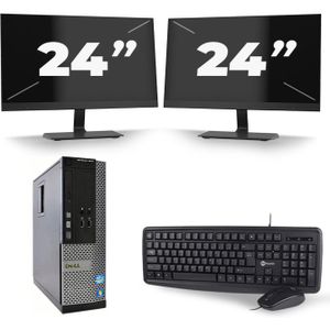 Dell Optiplex 9010 SFF - Intel Core i5-3e Generatie - 8GB RAM - 240GB SSD - Windows 10 + 2x 24 inch Monitor