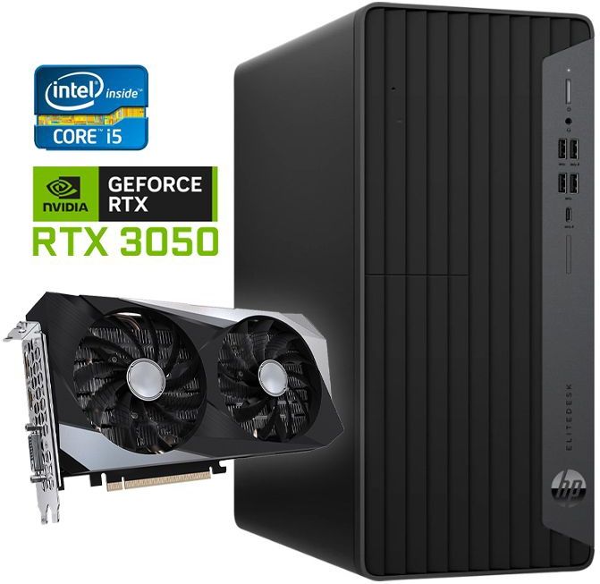 HP EliteDesk 800 G6 Tower - Intel Core i5-10e Generatie - 16GB RAM - 1TB SSD - Nvidia RTX 3050 - Win11 - Game PC