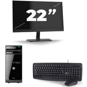 HP Pro 3500 Micro Tower - Intel Core i5-3e Generatie - 8GB RAM - 240GB SSD - Windows 10 + 1x 22 inch Monitor