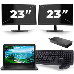 Dell Latitude 3380 - Intel Core i3-6e Generatie - 13 inch - 8GB RAM - 256GB SSD - Windows 11 + 2x 23 inch Monitor