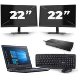 Dell Precision 7720 - Intel Core i7-7e Generatie - 17 inch - 16GB RAM - 512GB SSD - Windows 11 + 2x 22 inch Monitor