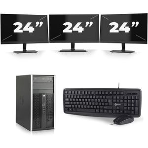 HP Compaq 6200 Pro Micro Tower - Intel Core i3-2e Generatie - 8GB RAM - 120GB SSD - Windows 10 + 3x 24 inch Monitor
