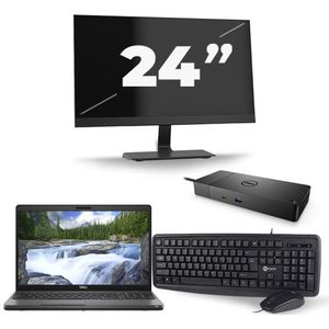 Dell Precision 3541 - Intel Core i7-9e Generatie - 15 inch - 16GB RAM - 480GB SSD - Windows 11 + 1x 24 inch Monitor