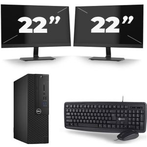 Dell Optiplex 3050 SFF - Intel Core i7-7e Generatie - 16GB RAM - 512GB SSD - Windows 11 + 2x 22 inch Monitor