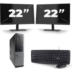 Dell Optiplex 7010 Desktop - Intel Core i7-3e Generatie - 16GB RAM - 512GB SSD - Windows 10 + 2x 22 inch Monitor