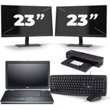 Dell Latitude E6530 - Intel Core i5-3e Generatie - 15 inch - 8GB RAM - 256GB SSD - Windows 10 + 2x 23 inch Monitor
