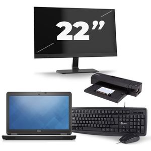 Dell Latitude E6540 - Intel Core i7-4e Generatie - 15 inch - 8GB RAM - 240GB SSD - Windows 11 + 1x 22 inch Monitor