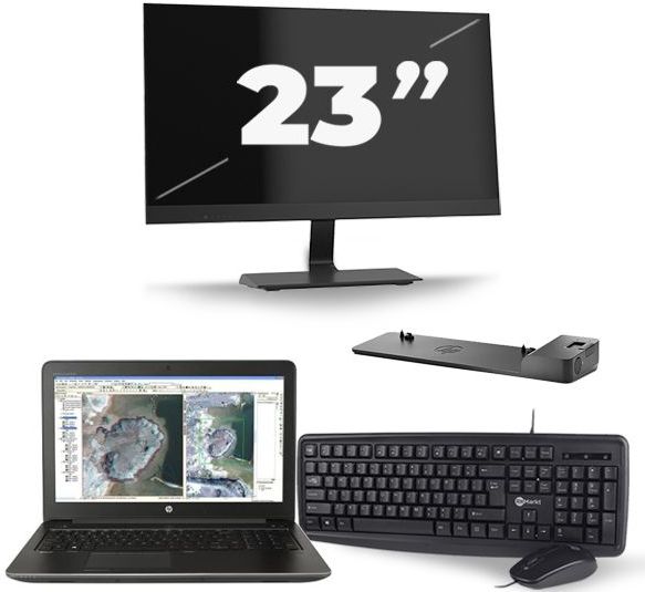 HP ZBook 15 G3 - Intel Core i7-6e Generatie - 15 inch - 16GB RAM - 512GB SSD - Windows 11 + 1x 23 inch Monitor