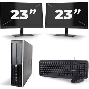 HP Compaq 8200 Elite SFF - Intel Core i3-2e Generatie - 8GB RAM - 120GB SSD - Windows 10 + 2x 23 inch Monitor