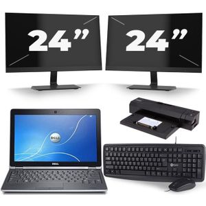 Dell Latitude E6230 - Intel Core i5-3e Generatie - 12 inch - 8GB RAM - 240GB SSD - Windows 10 + 2x 24 inch Monitor