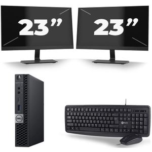 Dell Optiplex 7060 Micro USFF - Intel Core i5-8e Generatie - 8GB RAM - 240GB SSD - Windows 11 + 2x 23 inch Monitor