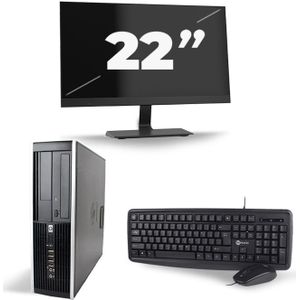 HP Compaq 8200 Elite SFF - Intel Core i5-2e Generatie - 8GB RAM - 240GB SSD - Windows 10 + 1x 22 inch Monitor