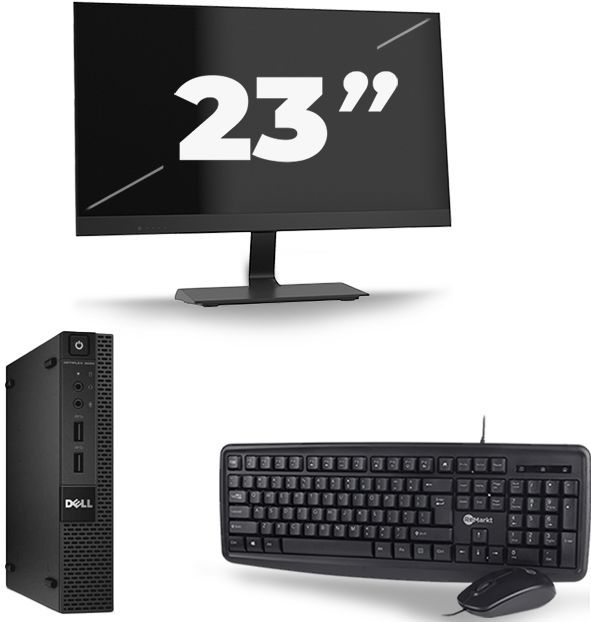 Dell Optiplex 9020M USFF - Intel Core i7-4e Generatie - 16GB RAM - 512GB SSD - Windows 10 + 1x 23 inch Monitor