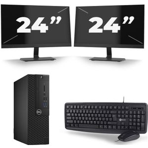 Dell Optiplex 3050 SFF - Intel Core i5-7e Generatie - 8GB RAM - 256GB SSD - Windows 11 + 2x 24 inch Monitor