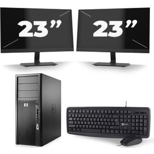 HP Z200 Workstation Tower - Intel Core i3-1e Generatie - 8GB RAM - 120GB SSD - Windows 10 + 2x 23 inch Monitor