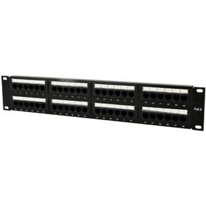Cat.6 48 port patch panel with rear cable management