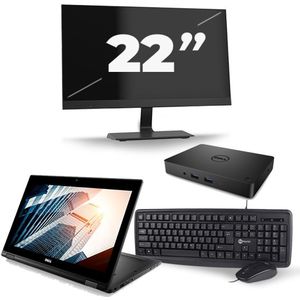 Dell Latitude 5289 - Intel Core i5-7e Generatie - 12 inch - 8GB RAM - 256GB SSD - Windows 11 + 1x 22 inch Monitor