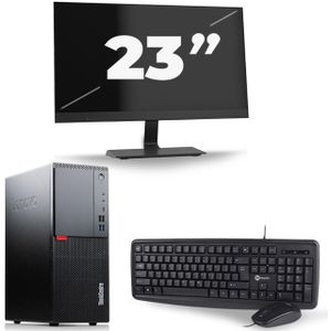 Lenovo ThinkCentre M720t Tower - Intel Core i7-8e Generatie - 16GB RAM - 512GB SSD - Windows 11 + 1x 23 inch Monitor