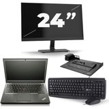 Lenovo ThinkPad X240 - Intel Core i5-4e Generatie - 12 inch - 8GB RAM - 240GB SSD - Windows 11 + 1x 24 inch Monitor