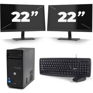 HP Pro 3400 Micro Tower - Intel Core i7-3e Generatie - 16GB RAM - 512GB SSD - Windows 10 + 2x 22 inch Monitor